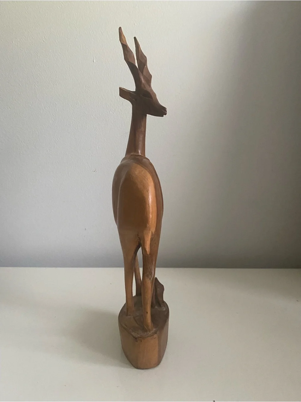 MCM Teak Wooden Antelope Gazelle 12” Tall